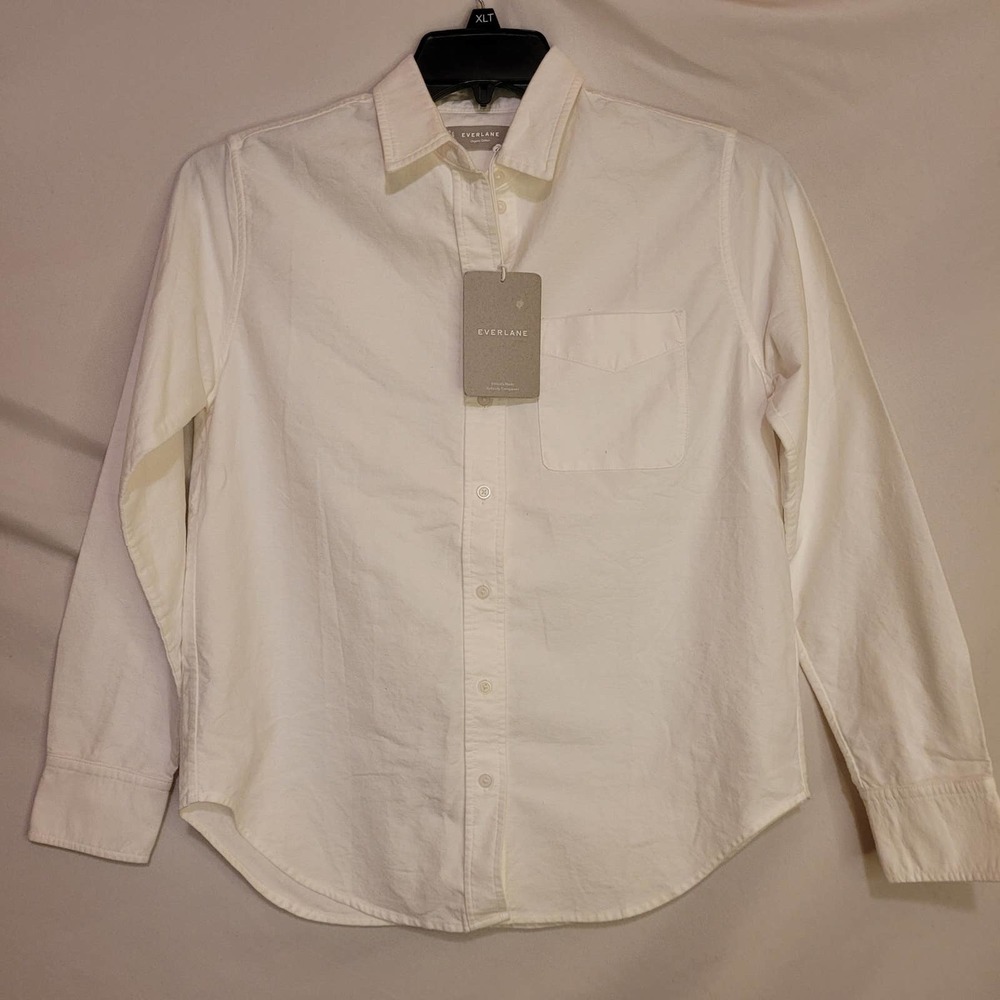 Everlane white long sleeved button up NWT